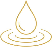 Wassertropfen-Symbol für die Nieren und den Heilenden Laut CHOOO