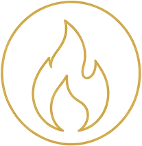 Flammen-Symbol für das Herz und den Heilenden Laut HAAAA